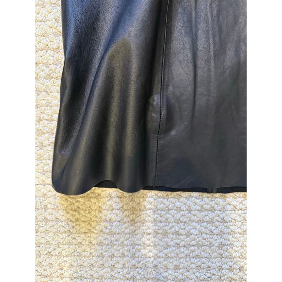 The Kooples Black Leather Slip Dress Size 3‎ EU - Picture 3 of 5